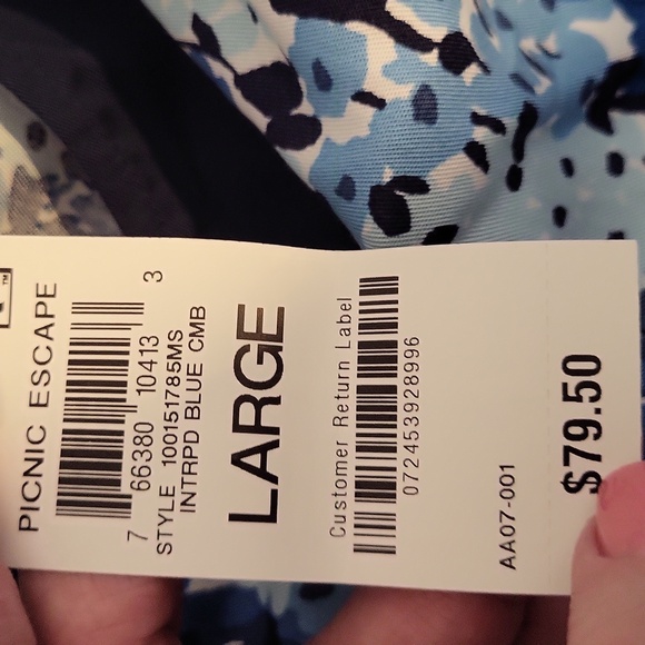 Charter Club Blue Floral Kimono Top - Picture 6 of 6